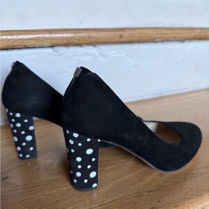 Chic Black Polka Dot Heels size 7